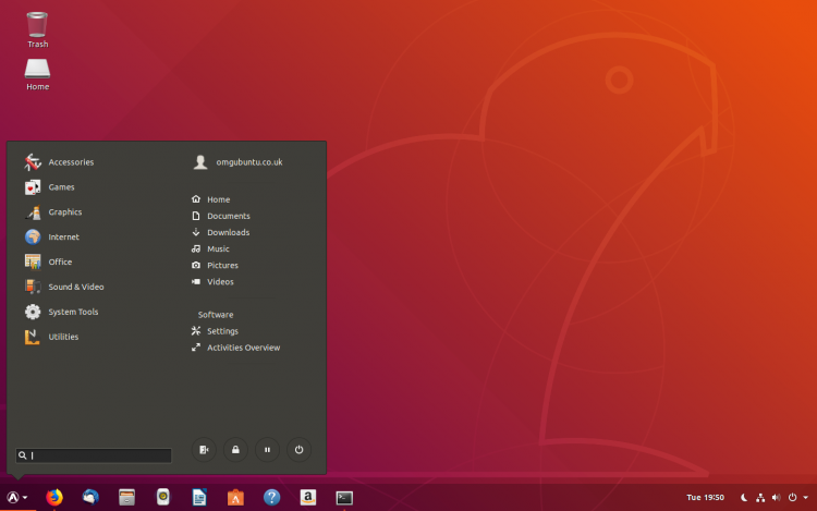 带有GNOME扩展的Ubuntu 18.04