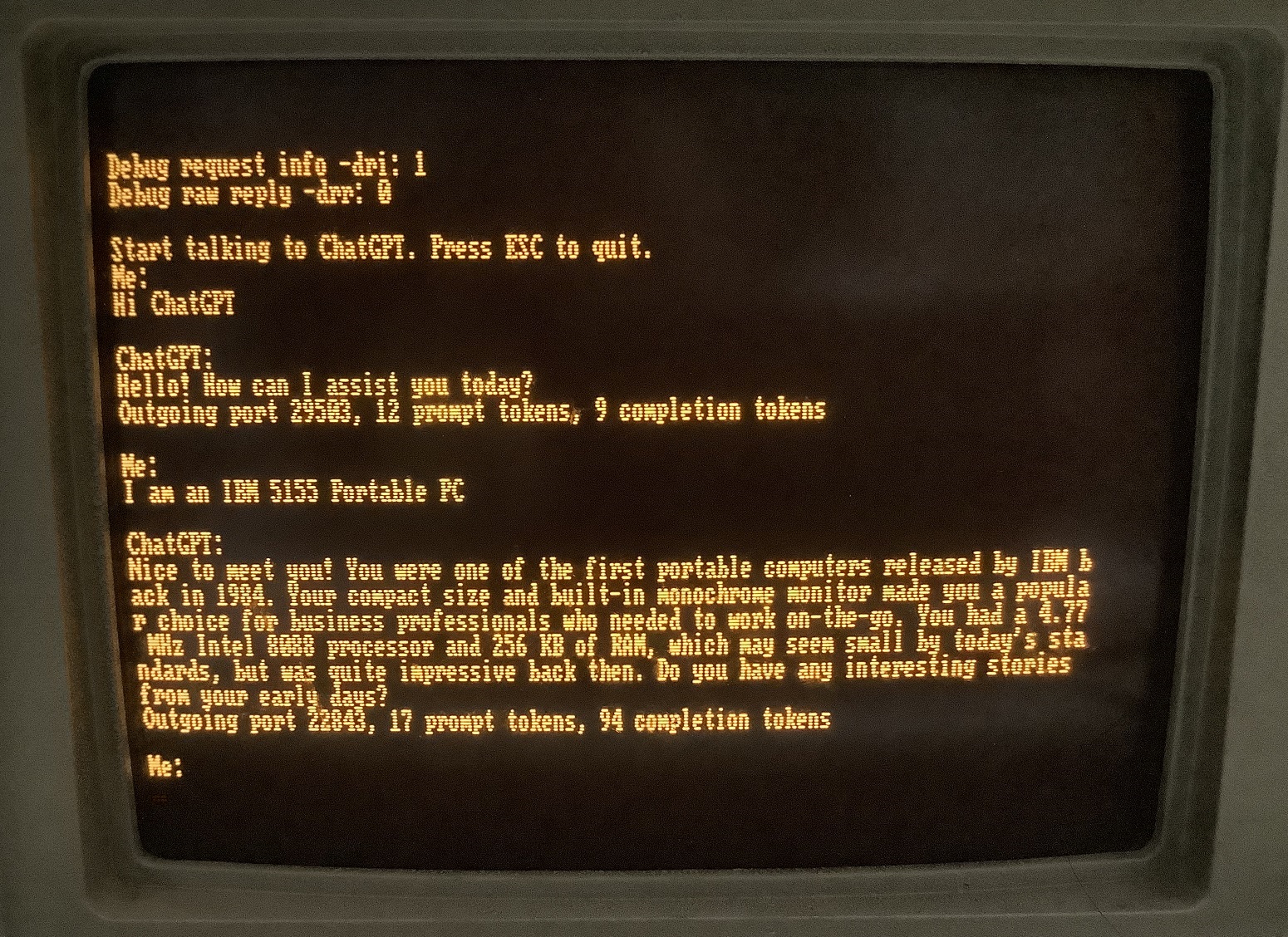 1984 年的电脑也能跑 Chat-GPT ？！