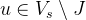 u \in V_s \setminus J