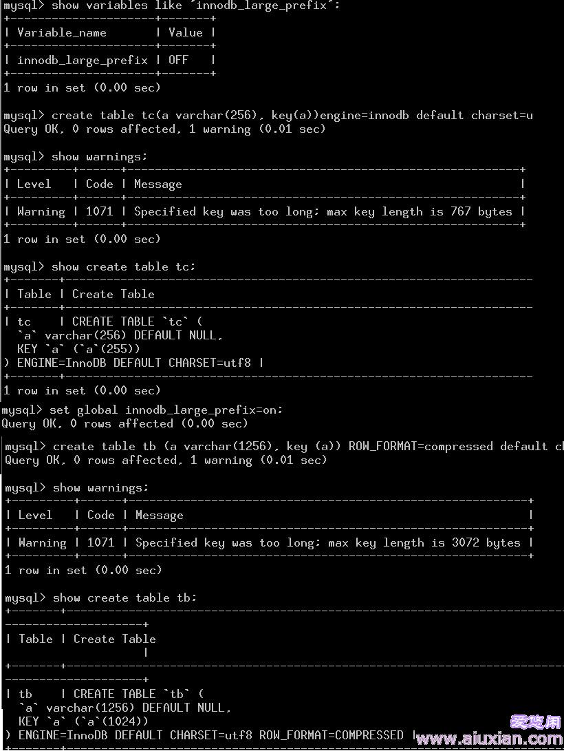 Problems about the INNODB index length limit Programmer Sought