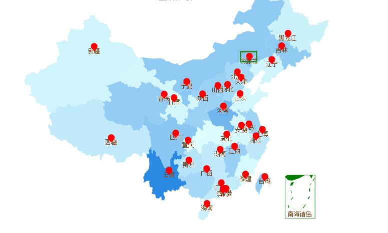 Echart.Map类型地图的标注颜色