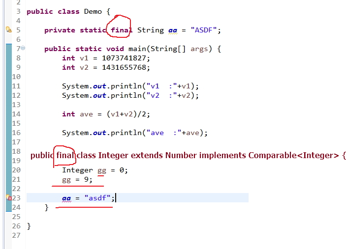 java final关键字