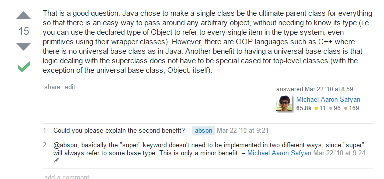 Java中为什么需要Object类，Object类为什么是所有类的父类 