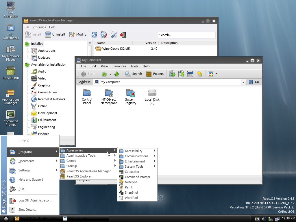 ReactOS 0.4.6 发布，Windows 的可选替代品