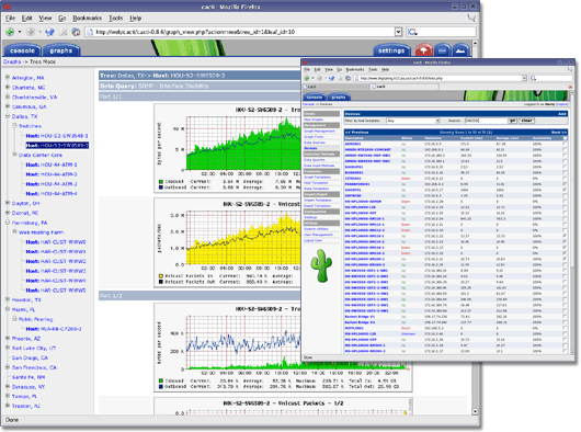 Cacti 1.1.25 发布，网络流量图形监测分析工具