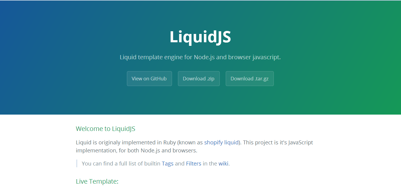 LiquidJS首页、文档和下载 - Node.js 下的 Liquid 模板引擎 - OSCHINA - 中文开源技术交流社区