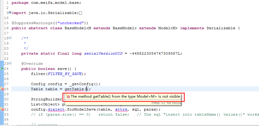 关于Model类方法属性作用域的问题