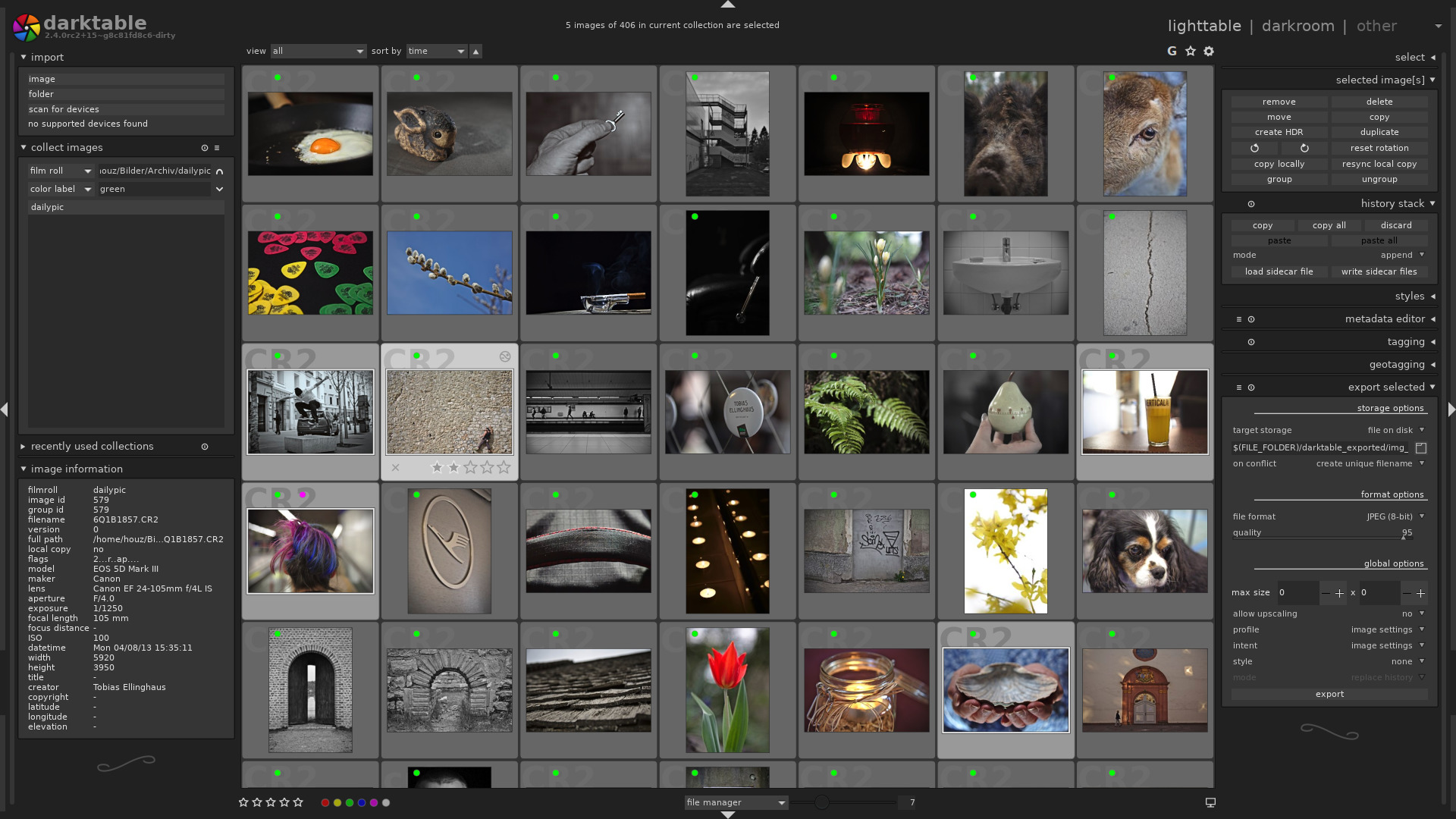 Darktable 2.4.1 发布，跨平台 RAW 图像编辑器