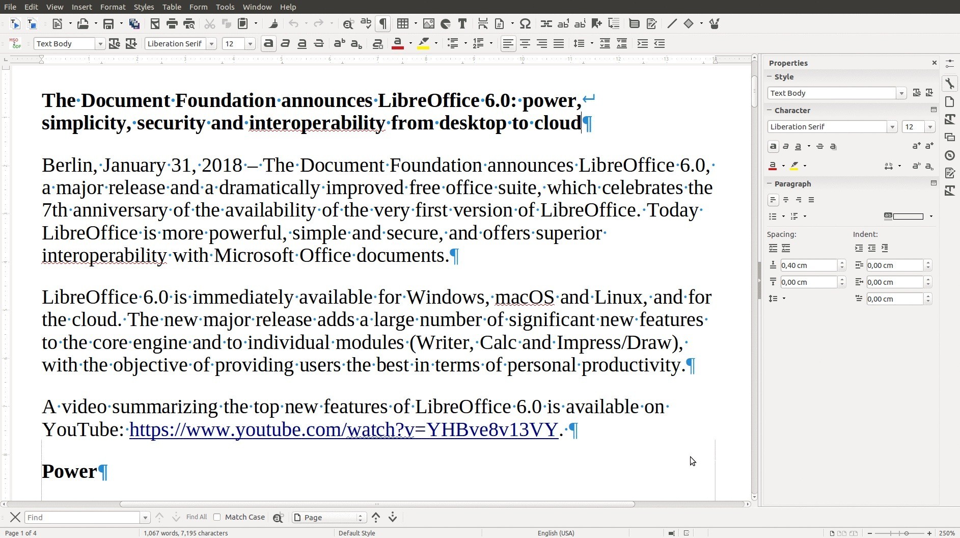 LibreOffice 6.0 首个更新发布，提高安全性和健壮性