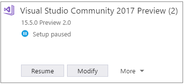 Visual Studio 2017 15.6 正式发布：支持暂停安装