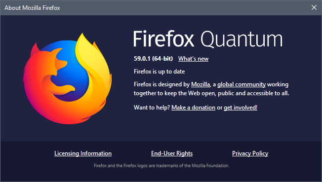 Mozilla Firefox 59.0.1 发布，安全更新版本