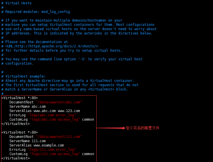 Apache和PHP结合，Apache默认虚拟主机 