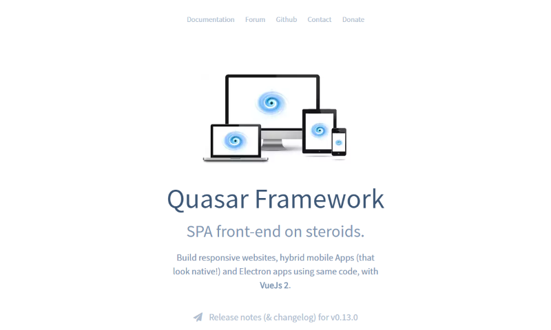 quasar vuejs mobile framework