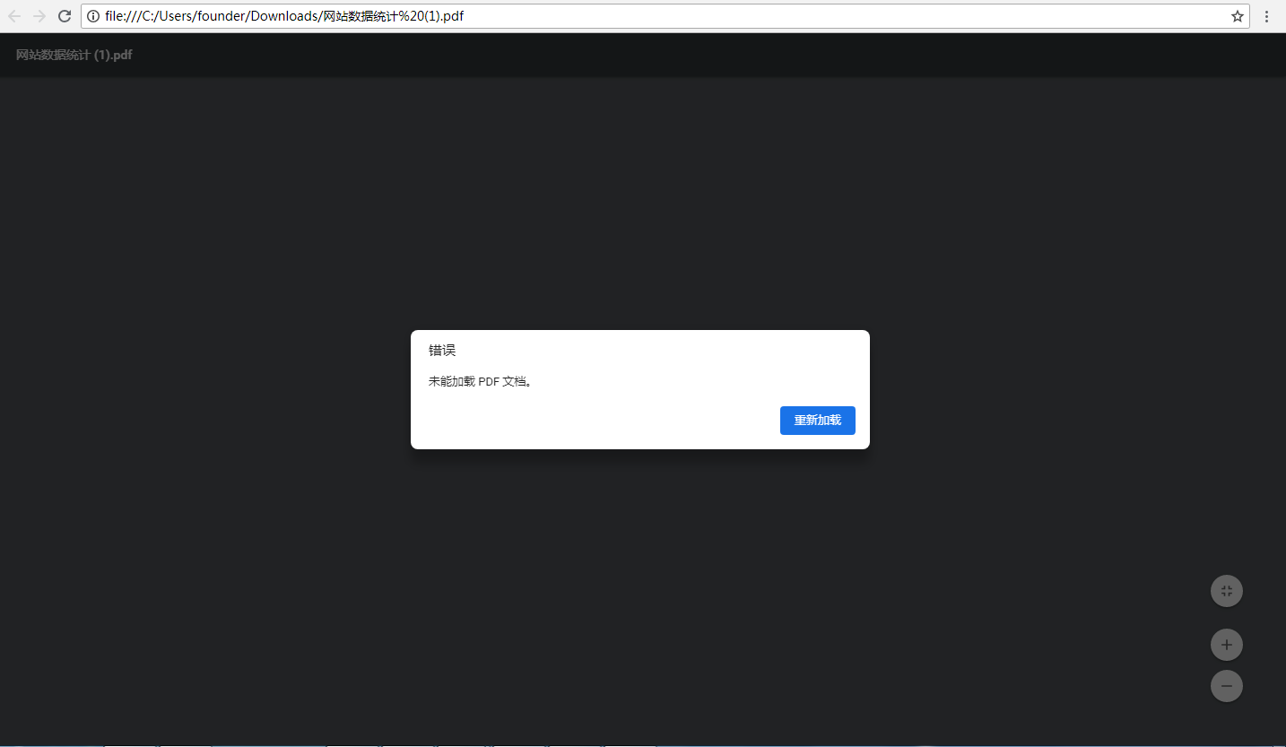 未能加载pdf文档