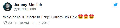基于 Chromium 的 Edge 浏览器已支持开启兼容 IE 内核模式