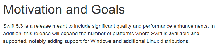 Swift 将增加对 Windows 和其他 Linux 发行版的支持