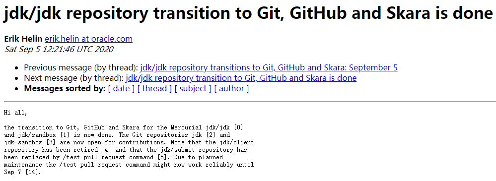 OpenJDK 已正式迁移至 GitHub
