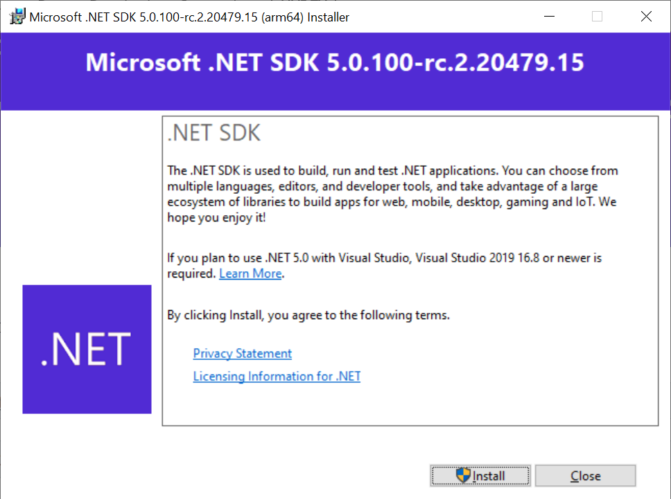 .NET 5.0 RC 2 发布