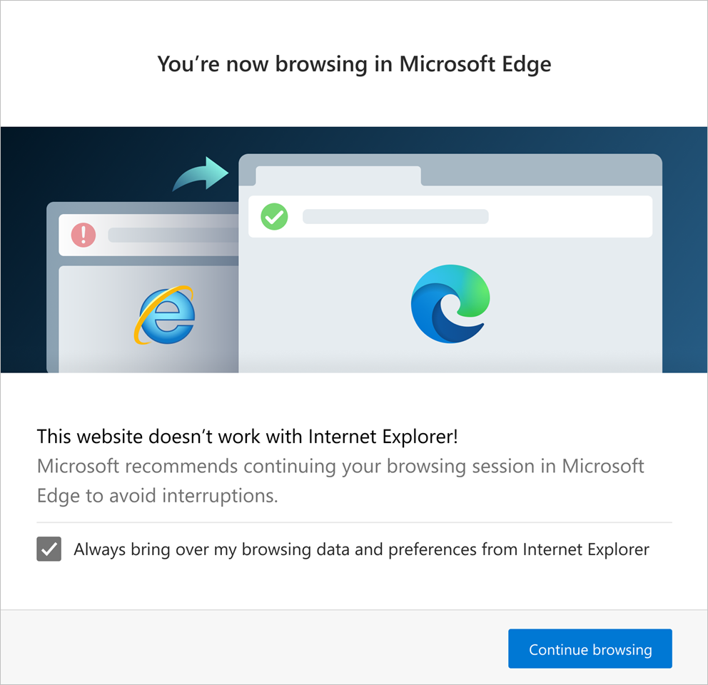 微软将不兼容 IE 的网站重定向至 Edge