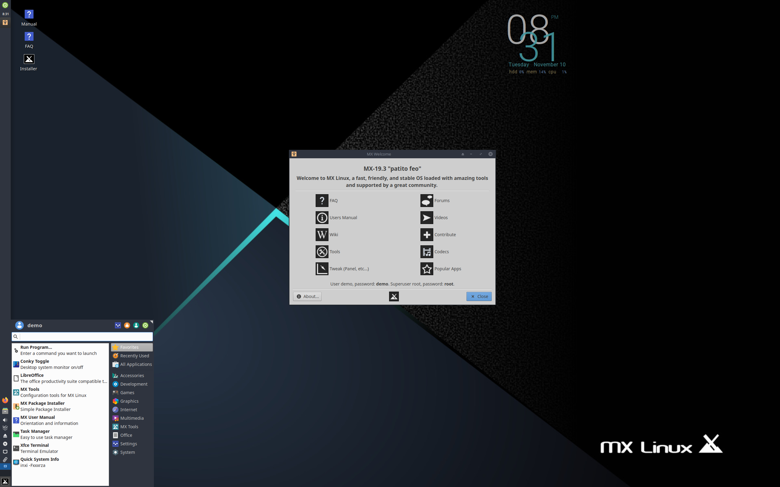 MX Linux 21 Beta 1 发布，基于 Debian 的桌面 Linux 发行版