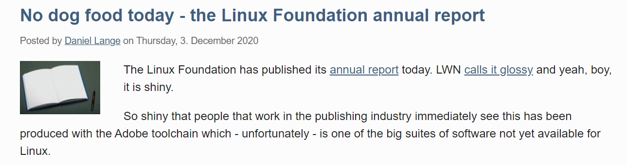 Linux 基金会 2020 报告，被扒用 Mac 上 Adobe 制作