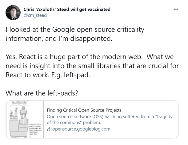 谷歌推出为开源项目重要性“打分”的项目