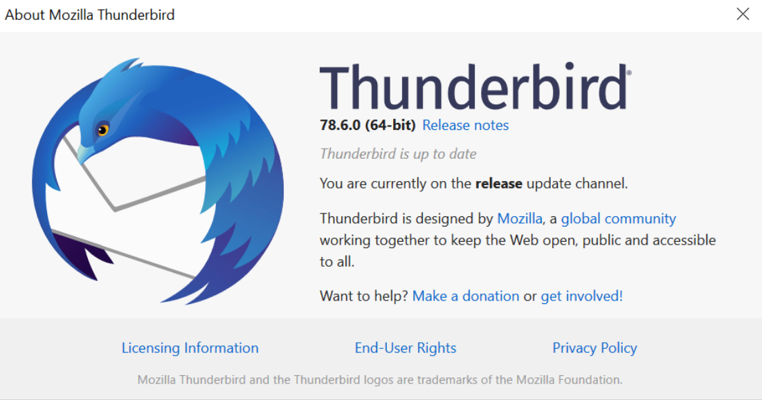 Thunderbird 78.6.0 发布，邮件工具