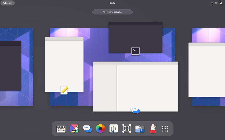 GNOME 40 重新设计 Shell UX