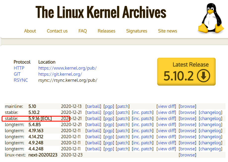 Linux Kernel 5.9 生命周期终止