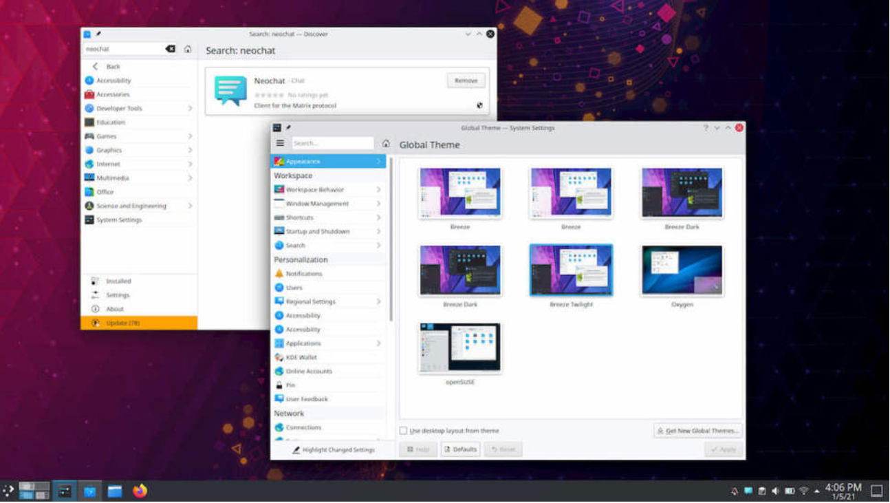 KDE Plasma 5.21 新功能前瞻，更美观、更高效也更安全
