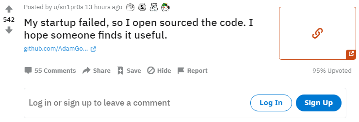程序员开源创业失败的产品，希望能帮助到他人