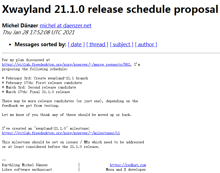 XWayland 21.1 将于 3 月中旬发布