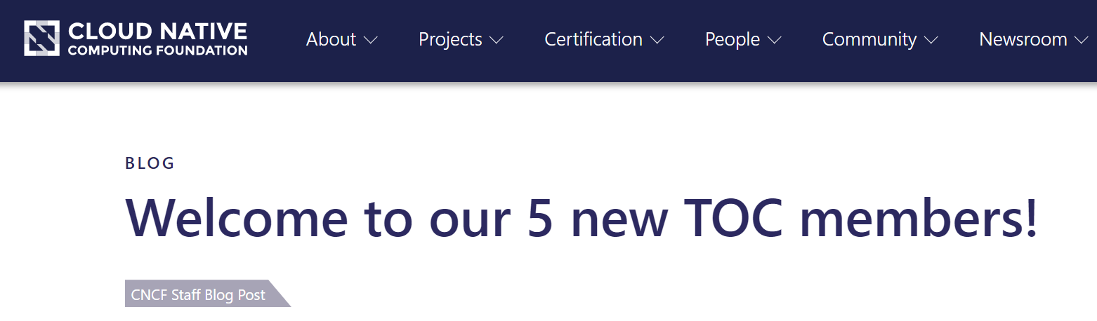 CNCF 技术监督委员会席位变更，阿里云张磊入选