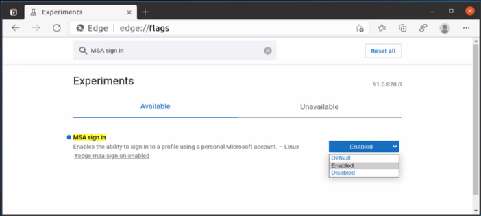 Linux 上的 Microsoft Edge 将支持登录和同步功能