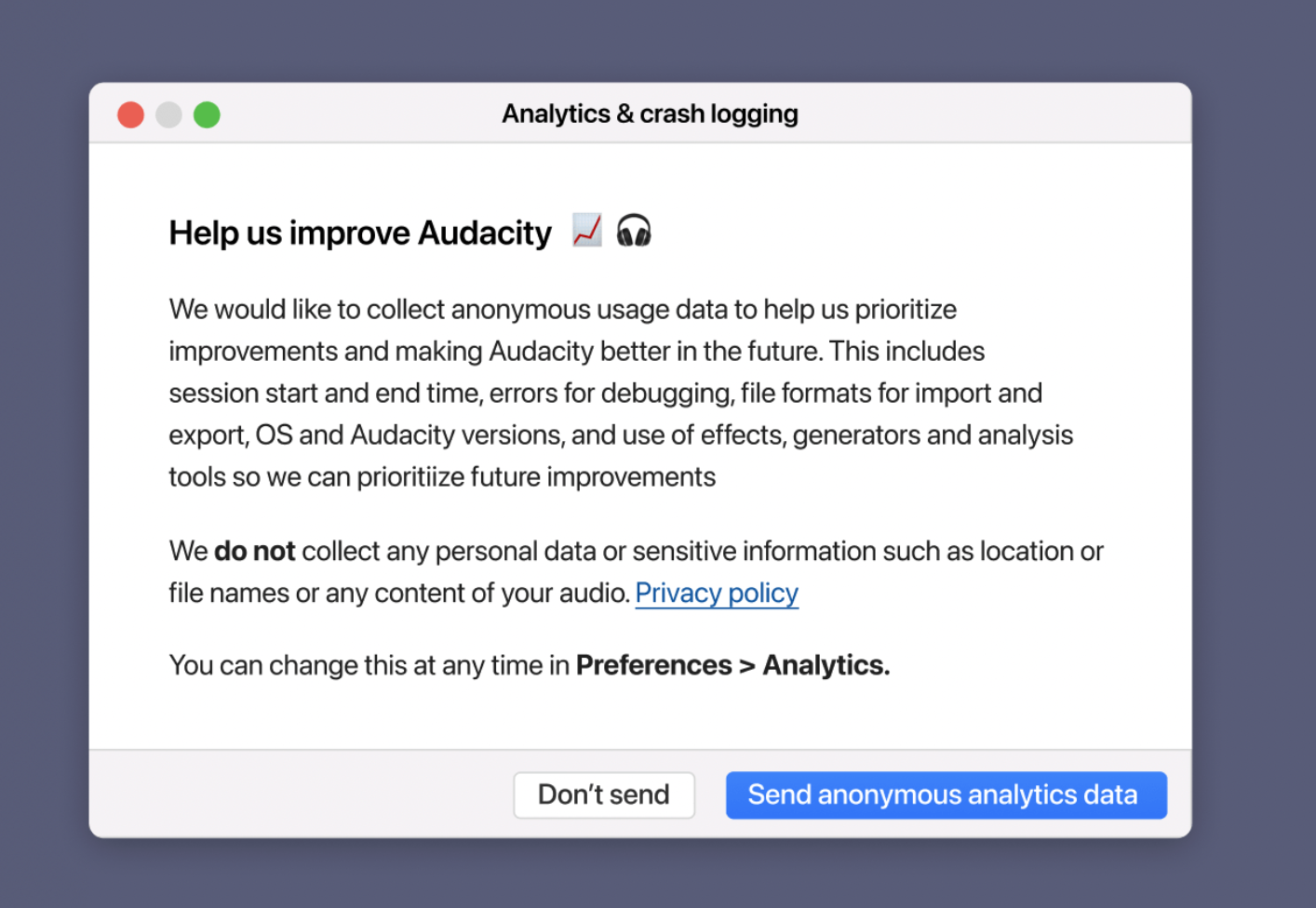 被收购后，Audacity 将收集用户数据用于改善开发