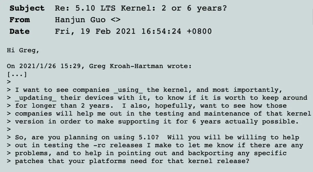 社区重磅｜Linux Kernel 5.10 维护周期确定为6年，openEuler 22.03 LTS 将基于该内核版本构建