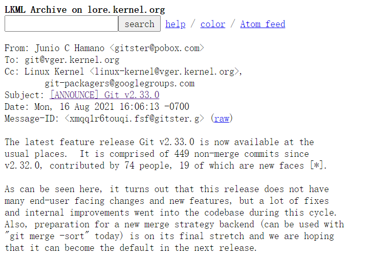 Git 2.33 发布，新增“merge-ort”合并实现 500-9000 倍加速