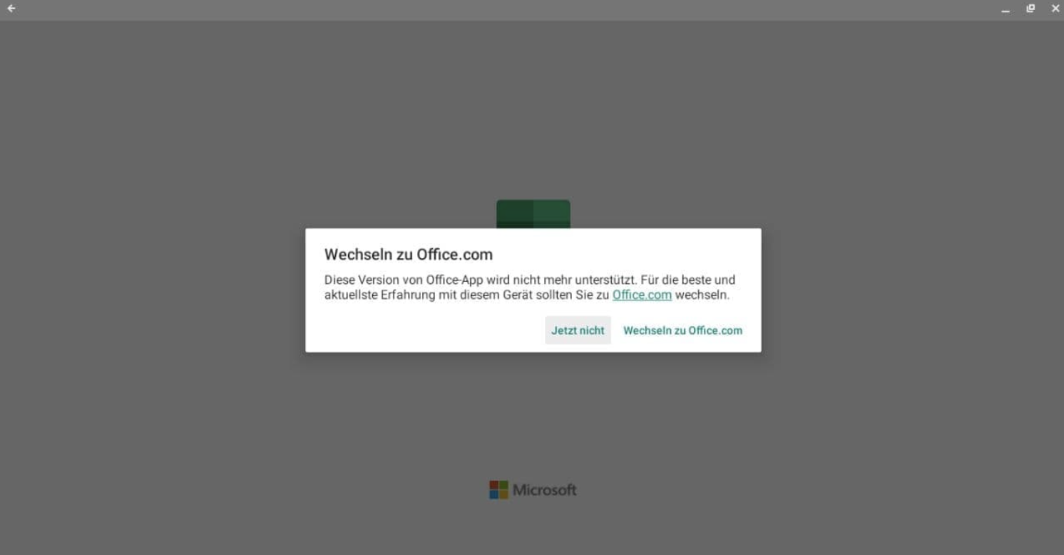 微软不再允许 Chrome OS 用户安装 Android 版本 Office