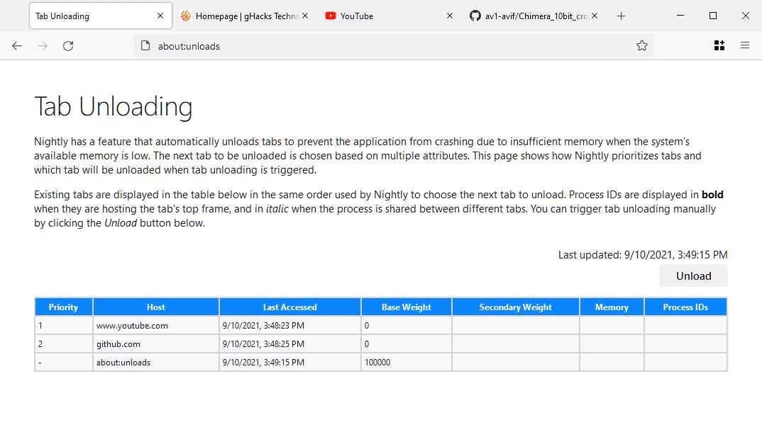 Firefox 浏览器将引入 Tab Unloading 功能，以应对低内存并减少崩溃