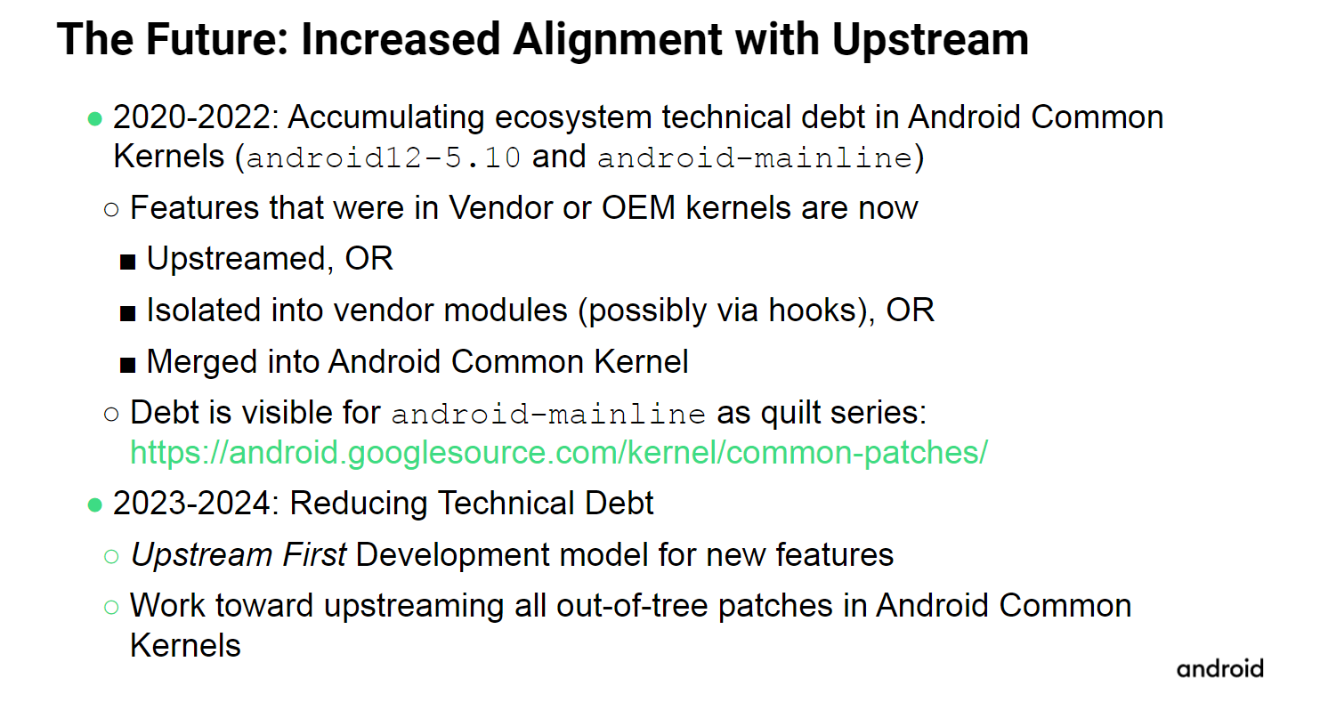 Android 内核开发转向“上游优先”策略