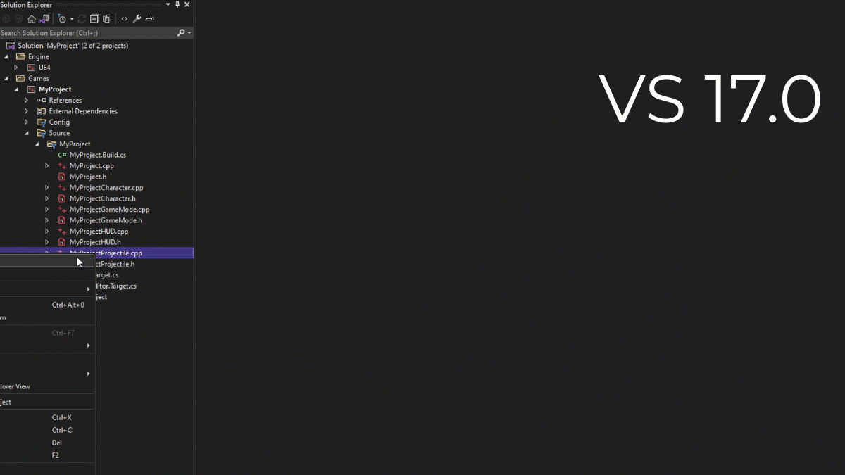 Visual Studio 2022 针对 Unreal Engine 进行优化
