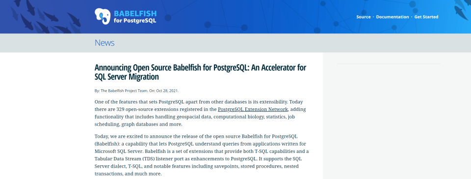 AWS 开源 Babelfish for PostgreSQL，以加速抢占微软 SQL Server 市场