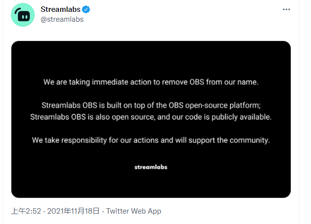 罗技子公司 Streamlabs 陷入抄袭和“OBS”名称风波