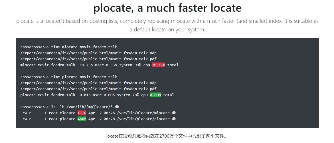 Fedora 36 将使用新的查找索引组件  Plocate