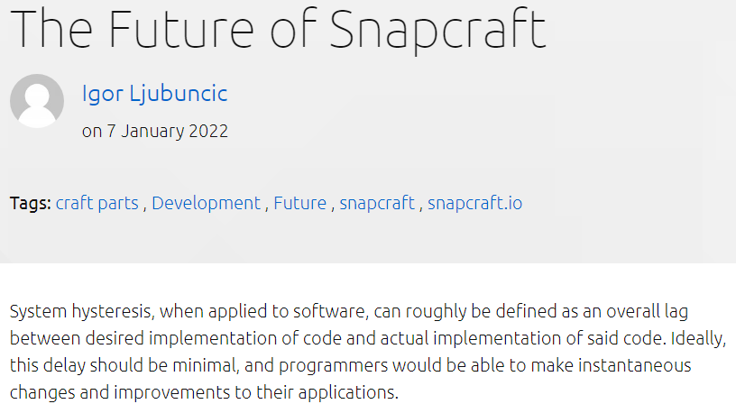 Canonical 将彻底改革 Snapcraft 架构