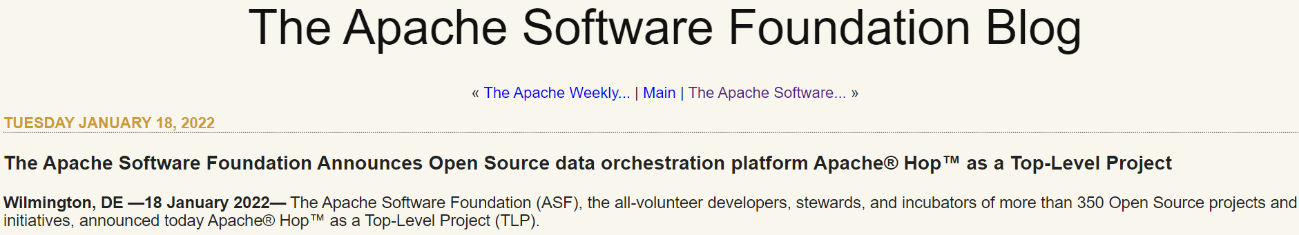 开源数据编排平台 Apache Hop 成为 ASF 顶级项目
