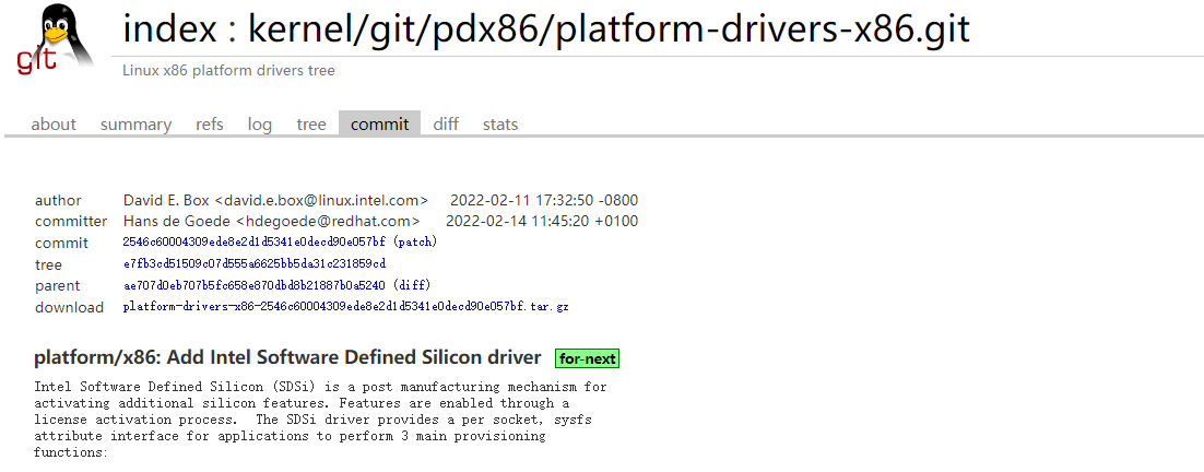 英特尔 SDSi 驱动已排入分支，将第一时间合并至 Linux 5.18