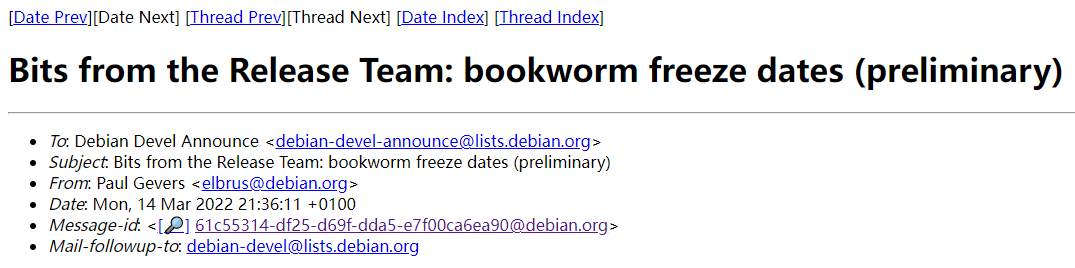Debian 12 “Bookworm（书呆子）” 暂定在 2023 年中发布