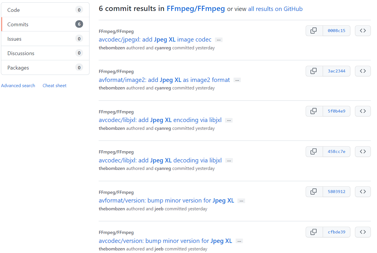 FFmpeg 支持 JPEG-XL