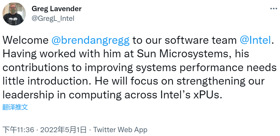 英特尔聘请 Linux/BSD 性能专家 Brendan Gregg